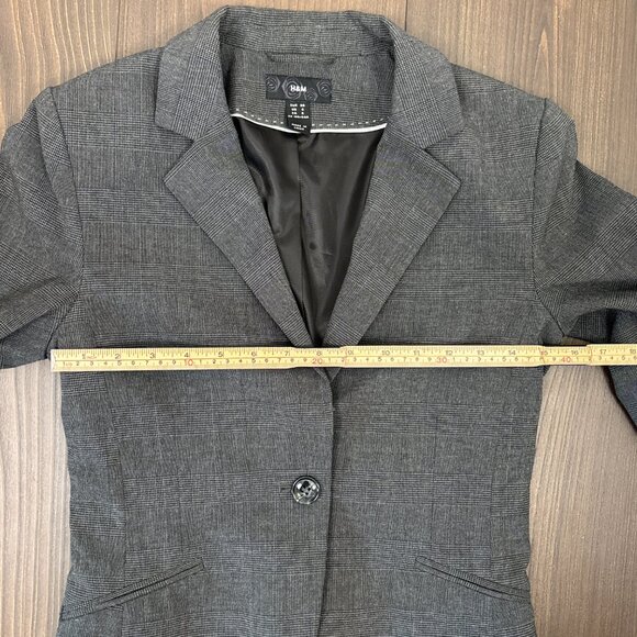 H&M Women's Gray Tailored Blazer Classic Career Workwear Suit Jacket Size 6 - Picture 9 of 11
